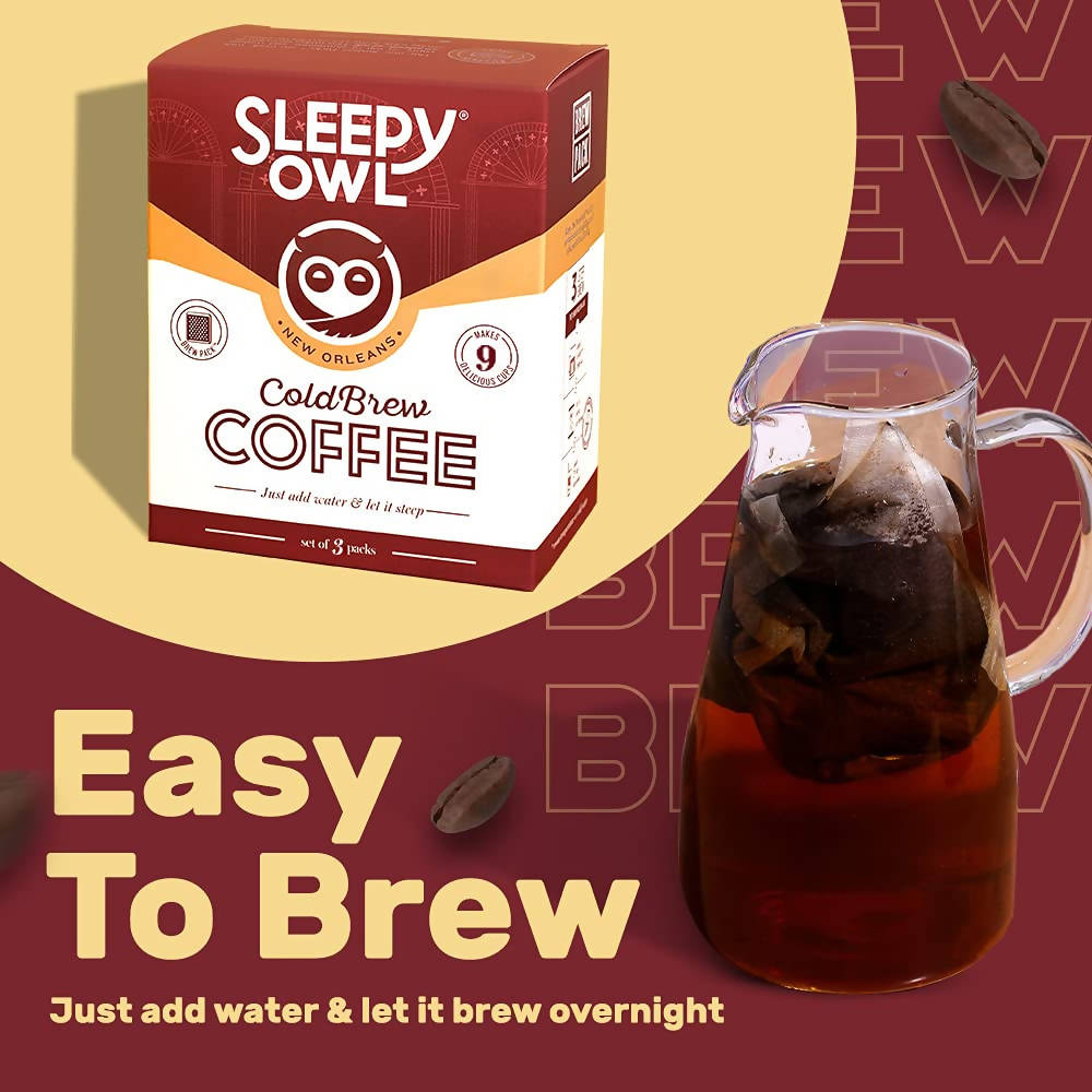 Sleepy Owl New Orleans Cold Brew Packs - 50 gm * 3N (Set of 3 Pack)